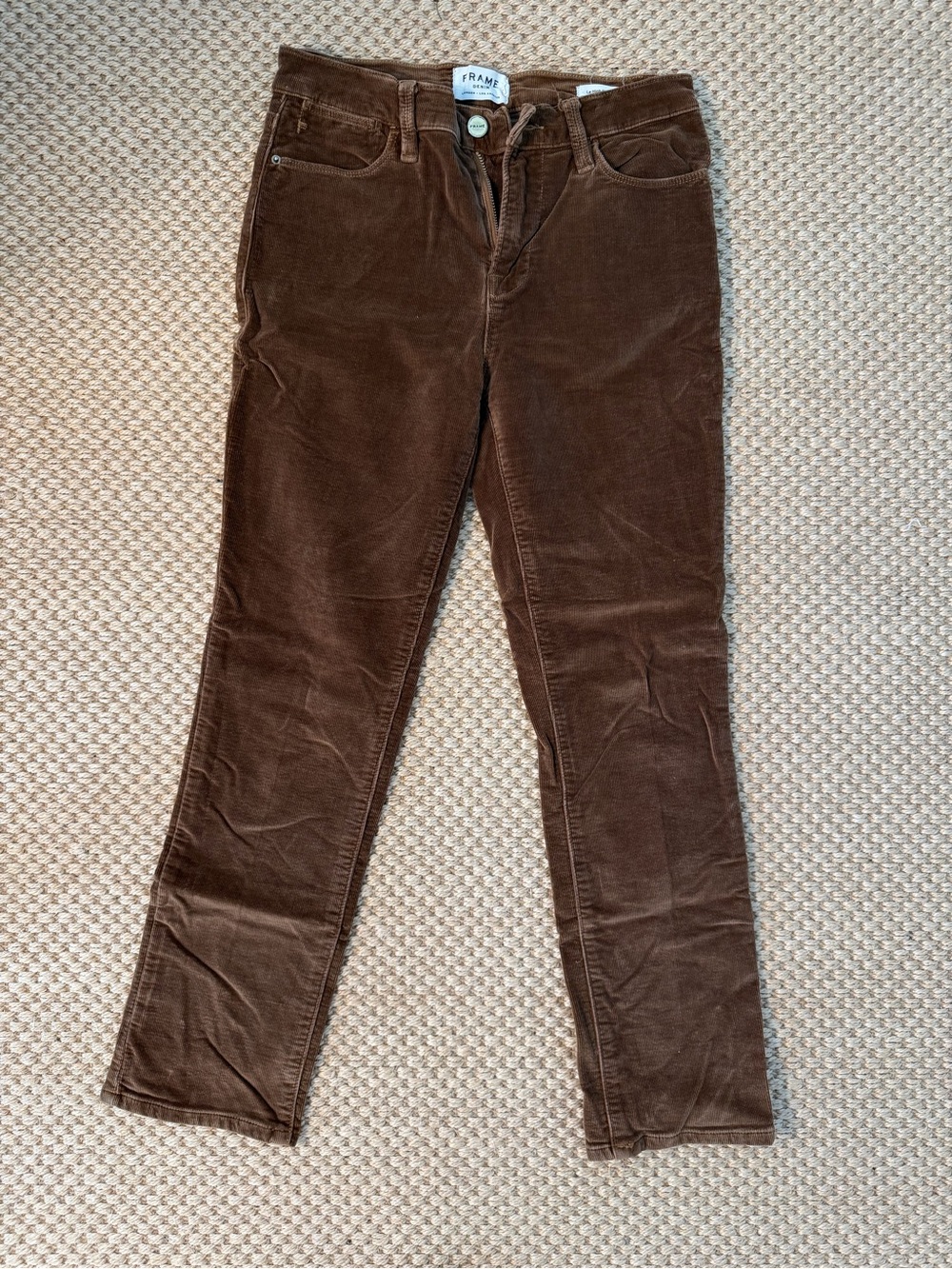 Frame Denim Brown Skinny Corduroy Jeans